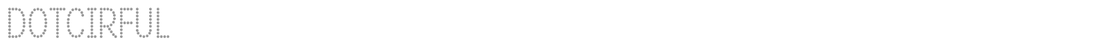 Dotcirful font preview